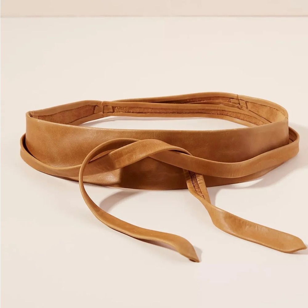 Free People Leather Obi Belt color cognac brand new